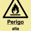 Sinal de perigo, alta temperatura