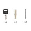Cinzeiro de parede para exterior de metal preto 147 x 60 x 324 mm