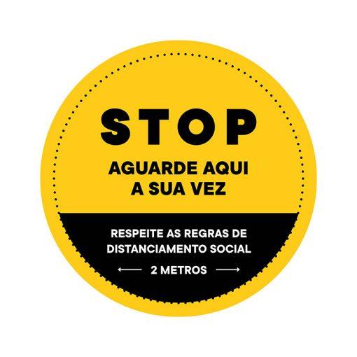 DISTANCIAMENTO SOCIAL - PLA4 -ADESIVOS PARA MARCAÇÃO ( Pack 5 )