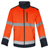 JAQUETA SOFTSHELL COM MANGAS DESTACÁVEIS AV COMBINADO LARANJA  FLUO