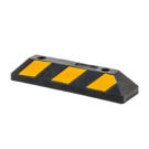 Batente  Parqueamento  CHECKERS   55cm X 15 Cm Preto e Aamarelo
