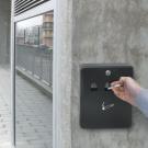 Cinzeiro De Parede Para Exterior De Metal Preto 240 x 90 x 300 mm