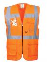 Colete EXECUTIVO  S476 bicolor AV  Laranja   c/ fecho