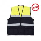 Colete Multibolsos REPORTER Reflector Amarelo / Azul
