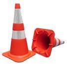 Cone Sinalização PVC 50cm c/ faixas refletoras  PACK 50