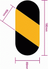 DISTANCIAMENTO SOCIAL -  PLANO  ADESIVOS PARA MARCAÇÃO ( Pack 10 )