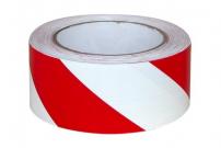 Fita adesiva demarcação pavimento PVC Medida 50 mm x 30 Mts Vermelha / Branca 