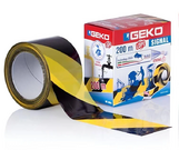 Fita Sinalizaçao Preta / amarela  200 Mts x 70 Geko