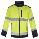 JAQUETA SOFTSHELL COM MANGAS DESTACÁVEIS AV COMBINADO  AMARELO FLUOR