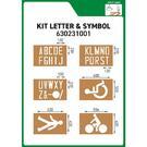  Kit 6 Modelos de Letras e Símbolos para Sinalização  ( MDF )