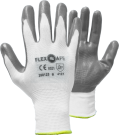 Luva Nylon Branco c/rev.Nitrilo Cinza  ( Par )