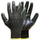 Luva  Nylon revestida Nitrilo Preto  ( Par )