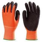Luva  p/ frio Polyester/Latéx Laranja/Preto Euroice 