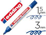 Marcador edding 3000  Azul  permanente-ponta redonda 3 mm.