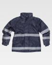 Parka  Alta Visibilidade   Forrada  Azul 