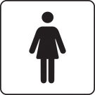 Pictograma Metal # WC Mulher #
