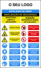 Placa De Obras Med.  600mm x  900mm PACK 6 Unid.