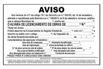  Placa Licenciamento de Obras Med. 1200 mm X 800 mm  PACK 6 Unid.