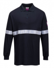 POLO IGNÍFUGO ANTI-ESTÁTICO DE MANGA COMPRIDA COM FITA REFLECTORA - FR03