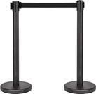 Poste Preto c/ Cinta Retrátil Preta Dim. 91cmx2Mts