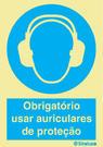 Sinal de obrigação, auriculares de proteção
