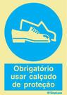 Sinal de obrigação, calçado de proteção