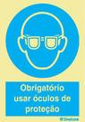 Sinal de obrigação, óculos de proteção