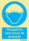 Sinal de obrigação, touca de proteção