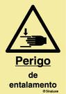 Sinal de perigo de entalamento