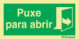 Sinal de puxe para abrir