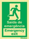 Sinal de Saída de emergência | Emergency exit à direita
