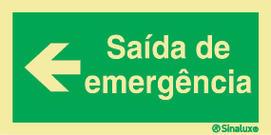 Sinal de Saída de emergência para a esquerda
